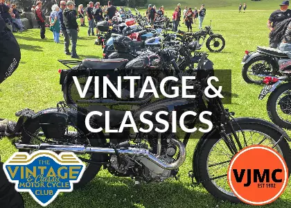 Line of vintage bikes in front of Duncombe Park House